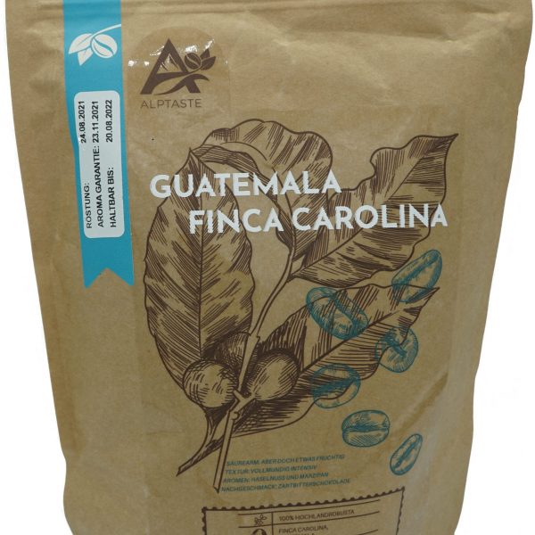 Kaffeeverpackung Alptaste Guatemala Finca Carolina
