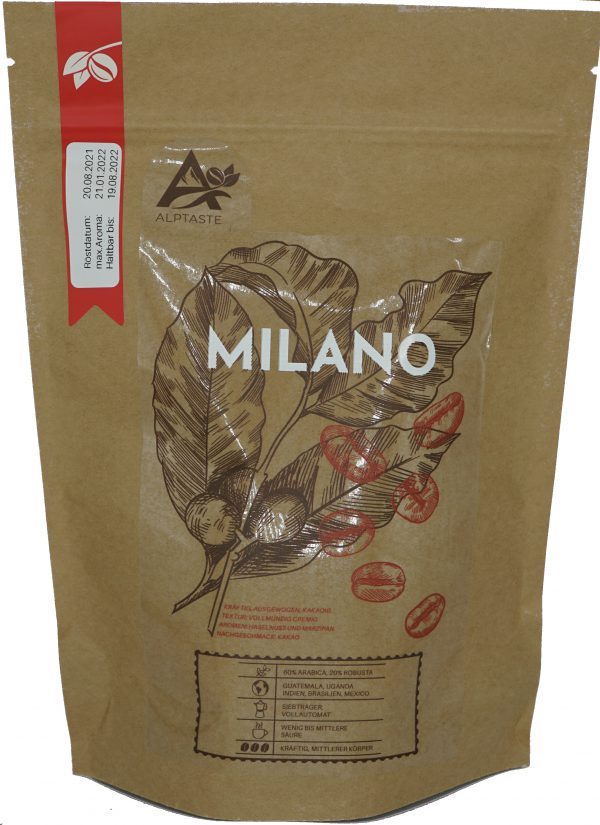 Kaffepackung Alptaste Milano