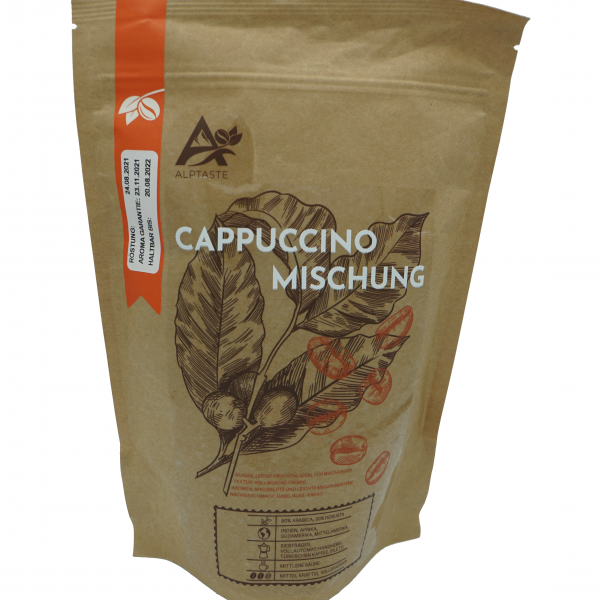 Alptaste Cappuccino Verpackungs Vorderseite 500g