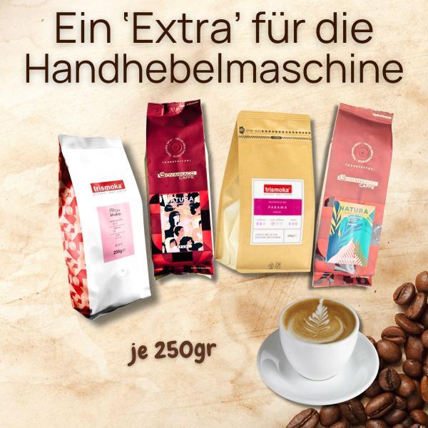 4x250gr Kaffee, Trismoka Miss Moka, Trismoka Pannama, Giovannacci Co2 Neutral, Giovannacci Women Coffee