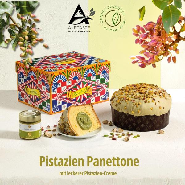 Pistazien Panettone + Creme, aus Sizilien, schöne Verpackung